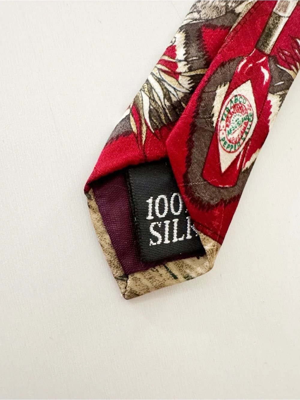 Vintage 90s Tabasco Silk Tie